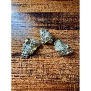 Raw Pyrite Crystal Set of 3 Fools Gold Manifestation Wealth Protection Stone